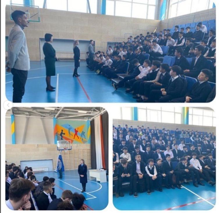 «Жасөспірімдер арасындағы бопсалау» атты тақырыпта 5-10 сынып оқушыларымен кездесу өткізді.